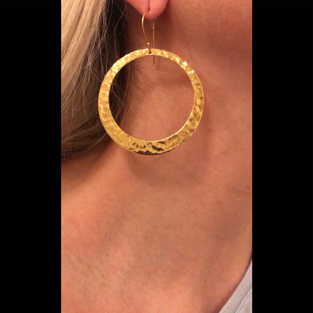 Brand New Stylish Argento Earrings - Gold Plated